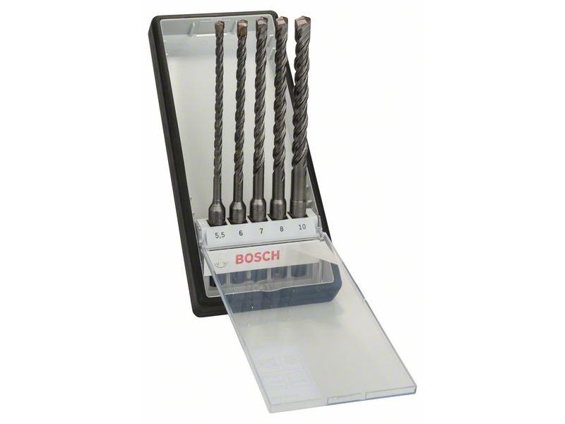 5-delni komplet udarnih svedrov Bosch Robust Line SDS-plus-5, Dimenzije: 5,5,6,7,8,10 x 165mm