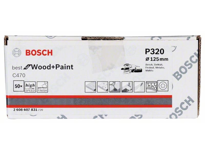 Brusilni list C470 Bosch, 125mm, 320, 2608607831