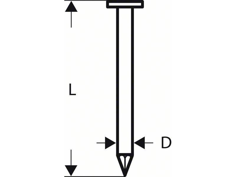 Žeblji v traku z okroglo glavo SN21RK 60 2,8 mm, 60 mm, svetlo, gladko