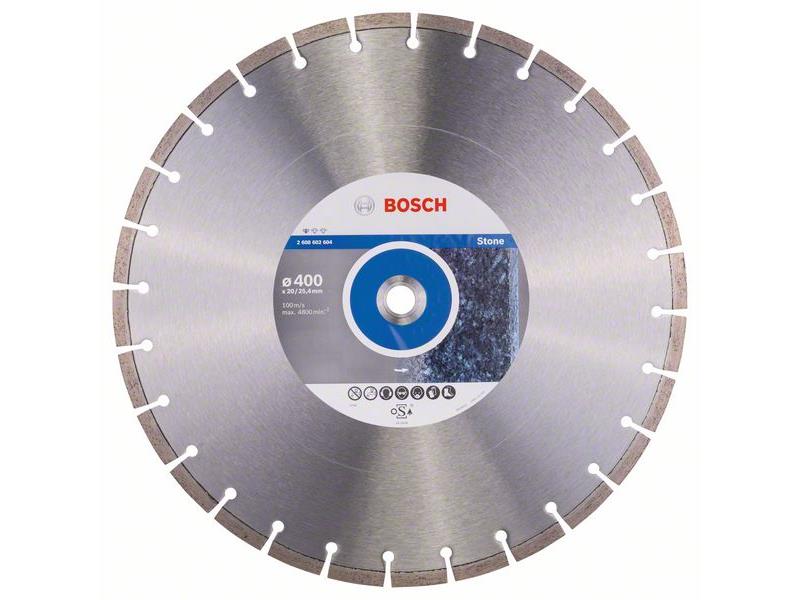 Diamantna rezalna plošča Bosch Standard for Stone, Dimenzije: 400x20/25,40x3,2x10mm, 2608602604