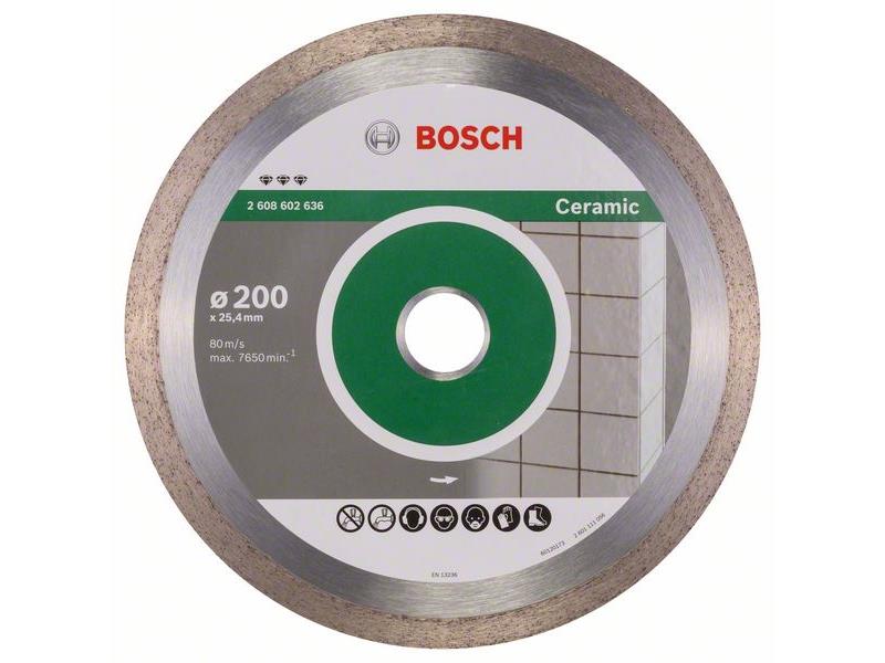 Diamantna rezalna plošča Bosch Best for Ceramic, Dimenzije: 200x25,40x2,2x10 mm, 2608602636