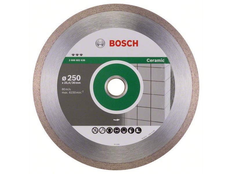 Diamantna rezalna plošča Bosch Best for Ceramic, Dimenzije: 250x30/25,40x2,4x10mm, 2608602638