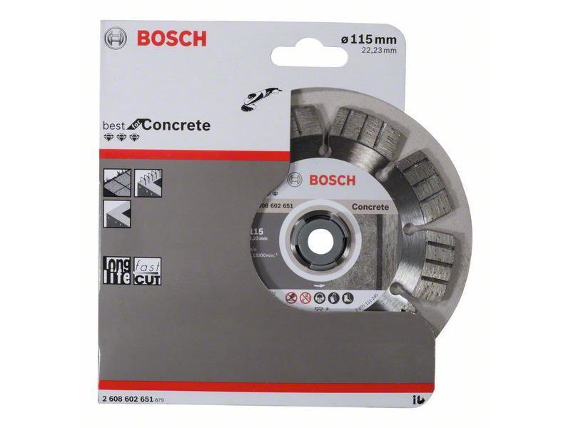Diamantna rezalna plošča Bosch Best for Concrete 115x22,23x2,2x12 mm, 2608602651