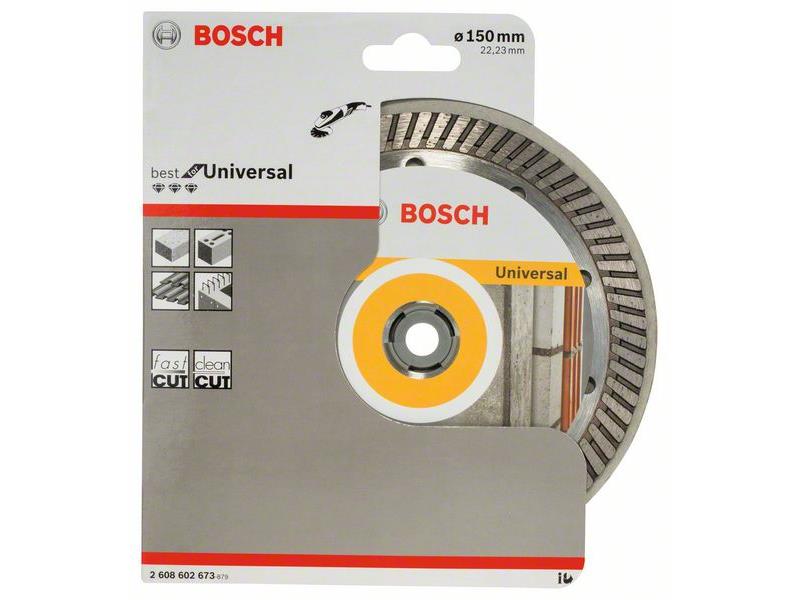 Diamantna rezalna plošča Bosch Best for Universal Turbo, Dimenzije: 150x22,23x2,4x12mm, 2608602673