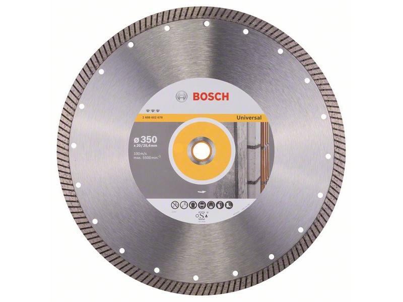 Diamantna rezalna plošča Bosch Best for Universal Turbo, Dimenzije: 350x20/25,40x3,2x12 mm, 2608602678