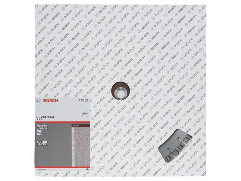 Diamantna rezalna plošča Bosch Best for Abrasive, Dimenzije: 450x25,40x3,6x12mm, 2608602688