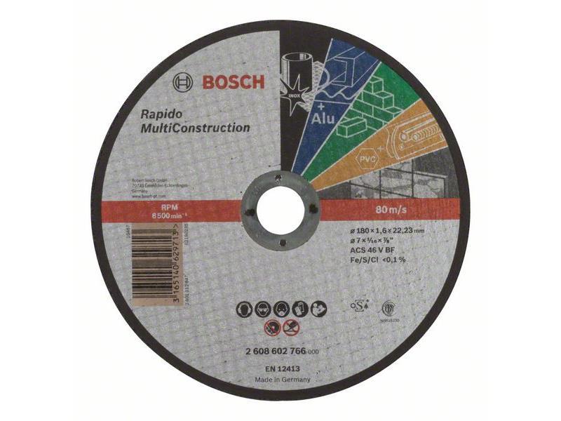 Ravna rez. plošča Bosch Rapido Multi Construction ACS 46 V BF, Pakiranje: 25kos, Dimenzije: 180x22,23x1,6mm, 2608602766