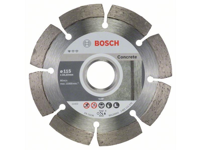 Diamantna rezalna plošča Bosch Standard for Concrete, Dimenzije: 115x22,23x1,6x10mm , 2608603239