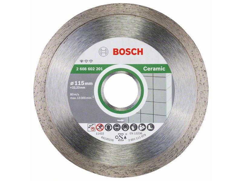 Diamantna rezalna plošča Bosch Standard for Ceramic, Dimenzije: 115x22,23x1,6x7mm, 2608603231