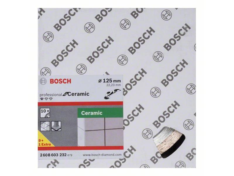 Diamantna rezalna plošča Bosch Standard for Ceramic, Pakiranje: 10kos, Dimenzije: 125x22,23x1,6x7mm, 2608603232