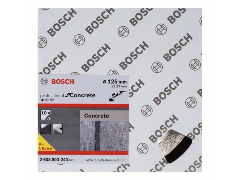 Diamantna rezalna plošča Bosch Standard for Concrete, Dimenzije: 125x22,23x1,6x10mm, 2608603240