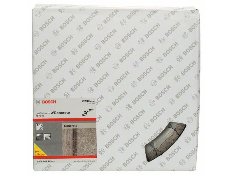 Diamantna rezalna plošča Bosch Standard for Concrete, Dimenzije: 230x22,23x2,3x10mm, 2608603243