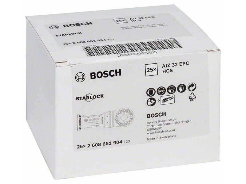 Potopni žagin list Bosch HCS PAIZ 32 EPC Wood, Pakiranje: 25kos, Dimenzije: 50x32mm, 2608661904
