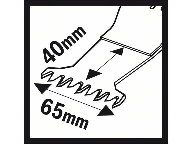 BIM Potopni žagin list Bosch AII 65 BSPB, Hard Wood, Dimenzije: 40x65mm, 2608662017