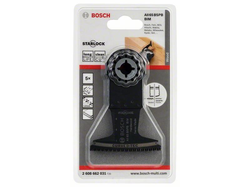 BIM Potopni žagin list Bosch AII 65 BSPB, Hard Wood, Dimenzije: 40x65mm, 2608662031