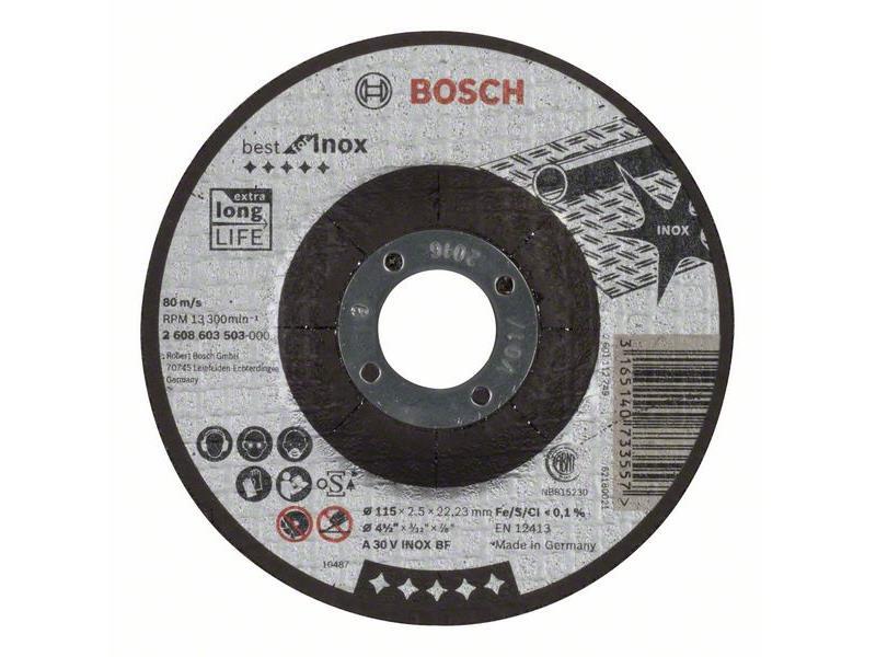 Kolenasta rezalna plošča Best for Inox A 30 V INOX BF, 115 mm, 2,5 mm