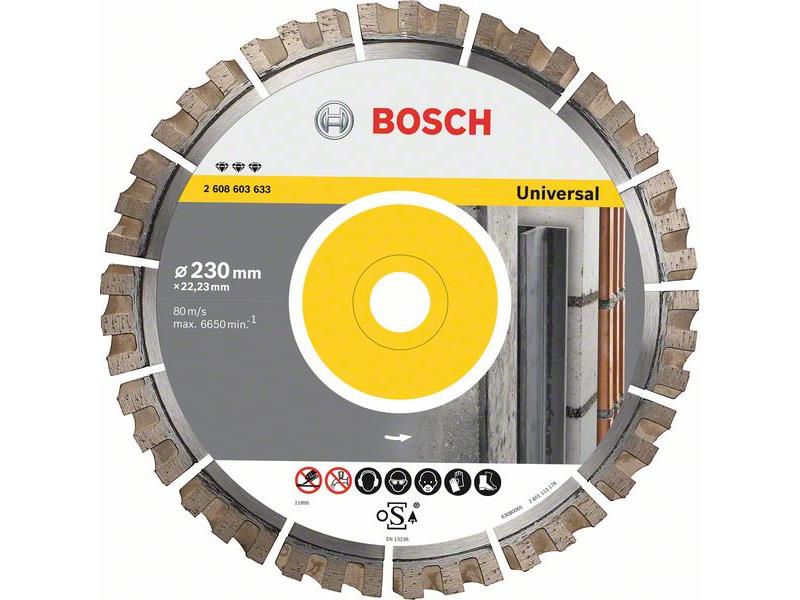 Diamantna rezalna plošča Bosch Best for Universal, Dimenzije: 450x25,40x3,3x15mm, 2608603638