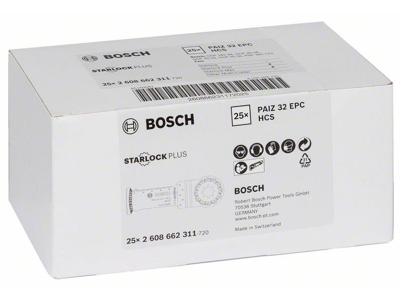 Potopni žagin list Bosch HCS PAIZ 32 EPC Wood, Dimenzije: 60x32mm, 2608662311