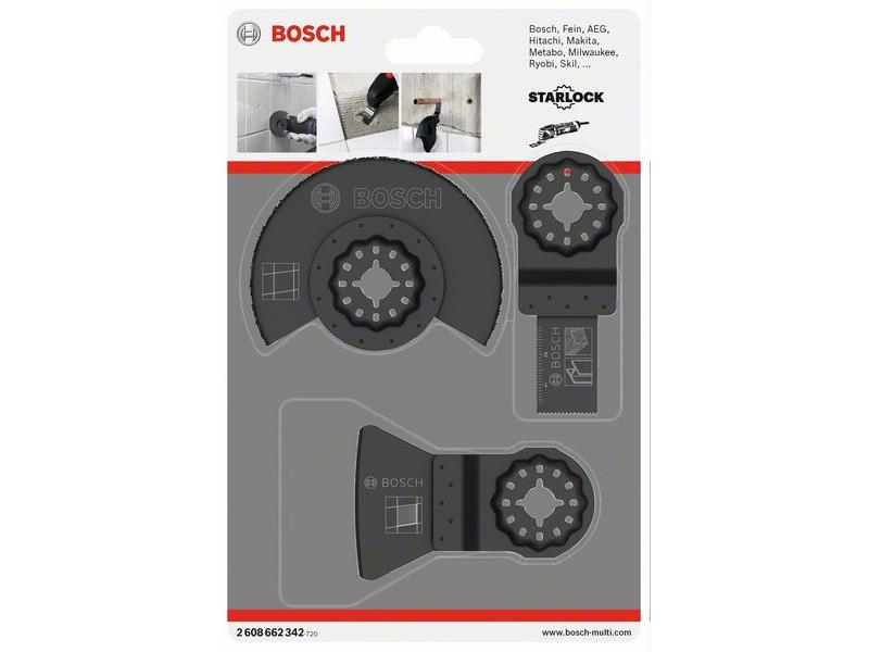 3-delni komplet za ploščice Bosch AIZ 20 AB; ATZ 52 SC; ACZ 85 LMT, 2608662342