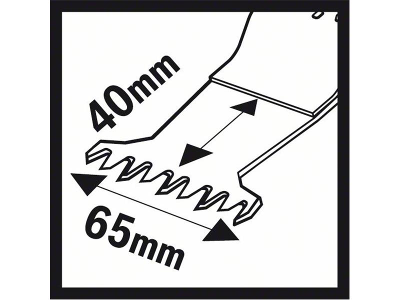 HCS Potopni žagin list Bosch AII 65 BSPC, Hard Wood, Dimenzije: 40x65mm, 2608662354