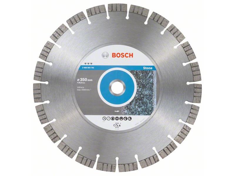 Diamantna rezalna plošča Bosch Best for Stone, Dimenzije: 350x25,40x3,2x15 mm, 2608603791