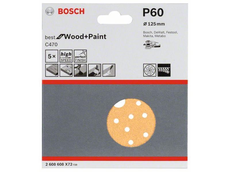 Brusilni list C470 Bosch, 125mm, 60, 2608608X72