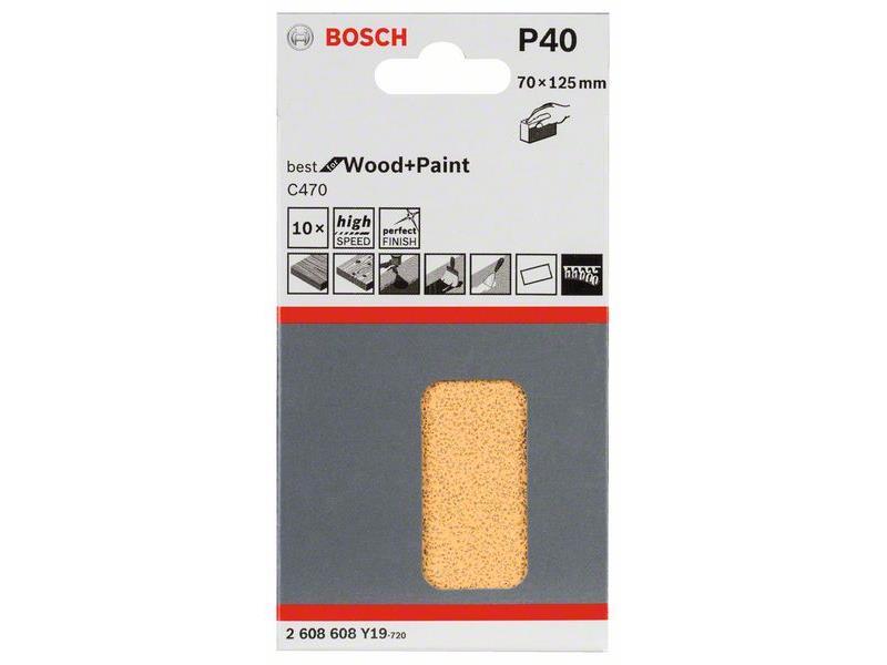 Brusilni list C470, pakiranje po 10 kosov 70 x 125 mm, 40