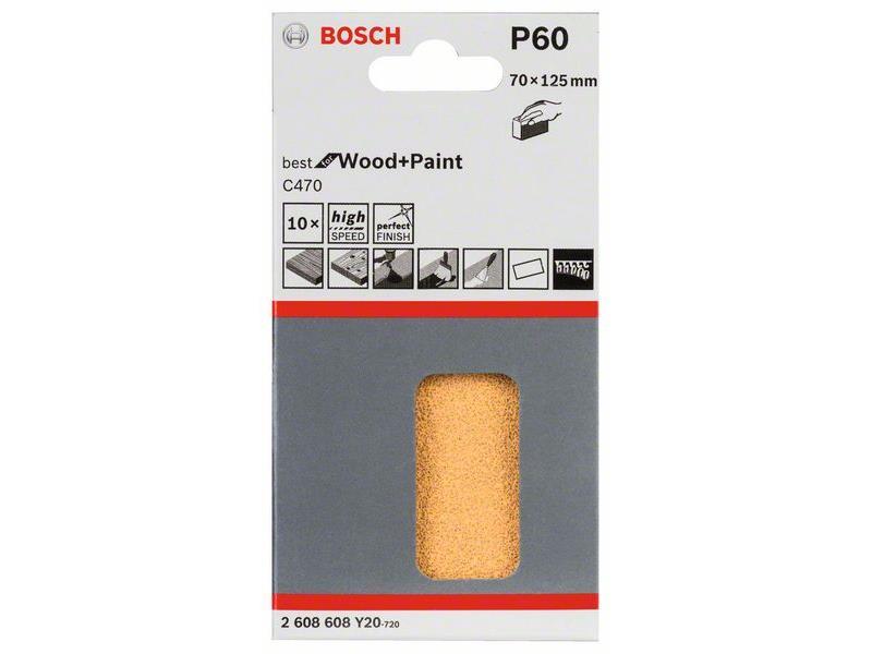 Brusilni list C470, pakiranje po 10 kosov 70 x 125 mm, 60