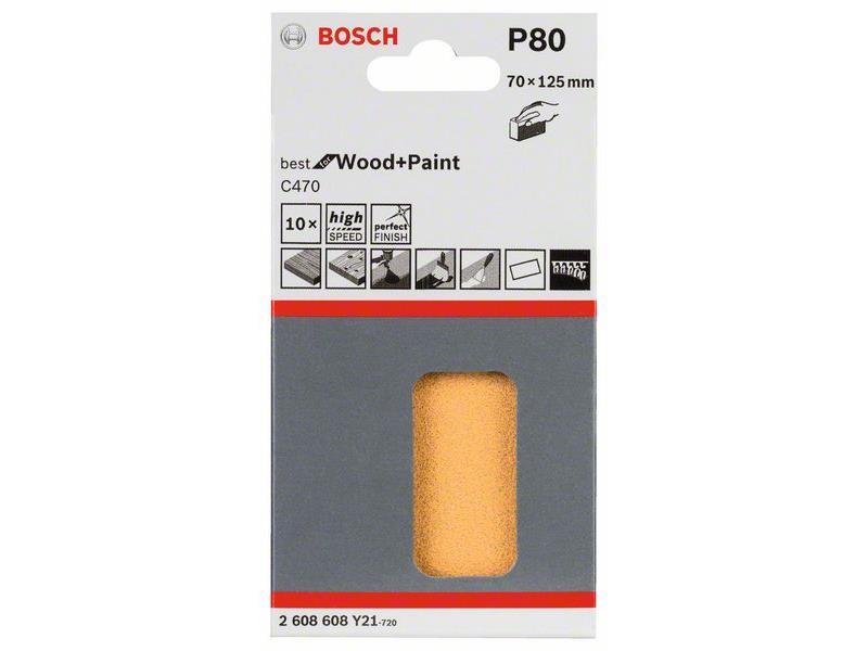 Brusilni list C470, pakiranje po 10 kosov 70 x 125 mm, 80