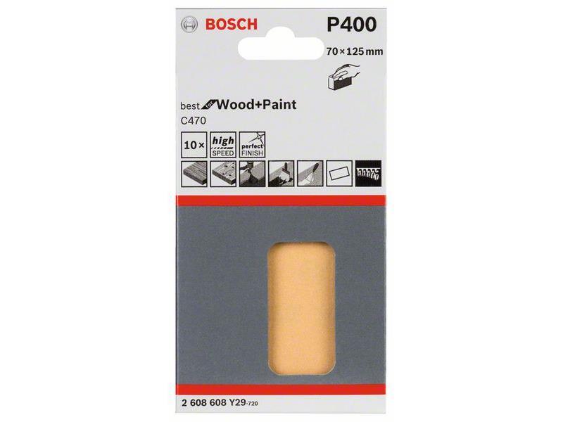 Brusilni list C470, pakiranje po 10 kosov 70 x 125 mm, 400