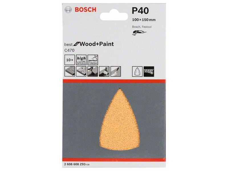 Brusilni list C470 Bosch, 100x150mm, 40, 2608608Z93