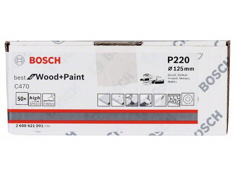 Brusilni list C470 Bosch, 125mm, 220, 2608621001