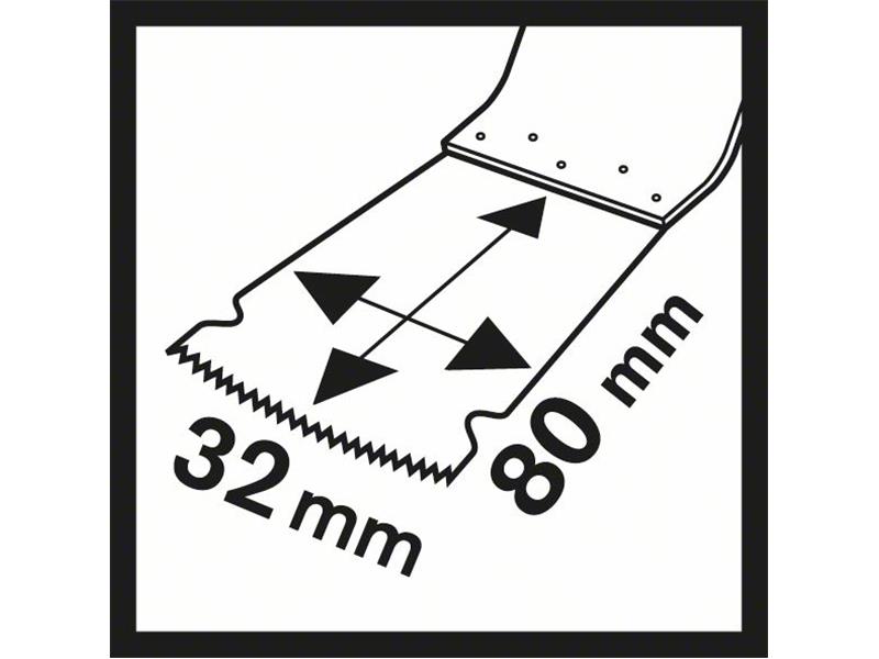 HCS Potopni žagin list Bosch MAIZ 32 EPC, Wood, Dimenzije: 80x32mm, 2608662568