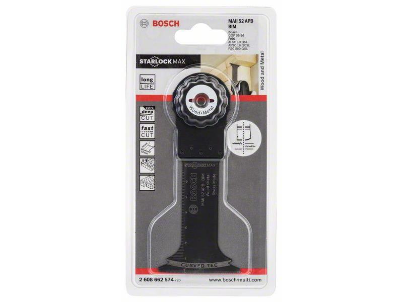 BIM Potopni žagin list Bosch MAII 52 APB, Wood and Metal, Dimenzije: 52x70mm, 2608662574