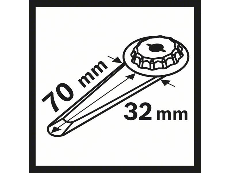 HCS Univerzalni rezalnik fug Bosch MAII 32 SLC, Dimenzije: 70x32mm, 2608662575