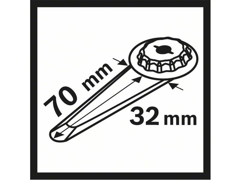 Univerzalni rezalnik fug HCS MAII 32 SLC 70 x 32 mm