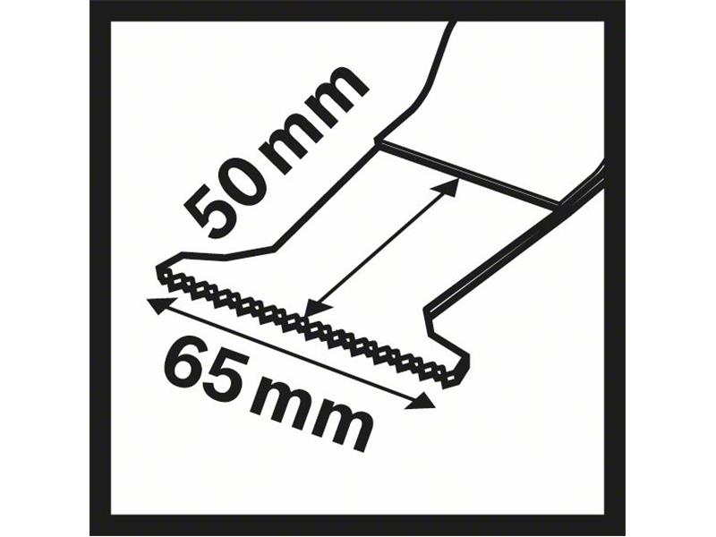 Potopni žagin list Bosch BIM PAII 65 APB Wood and Metal, Dimenzije: 65x50mm, 2608662564