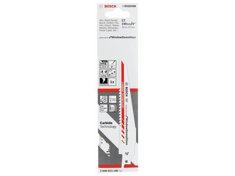 Listi za sabljasto žago Bosch S 956 DHM Carbide endurance for Window Demolition, Pakiranje: 1 kos,  2608653140