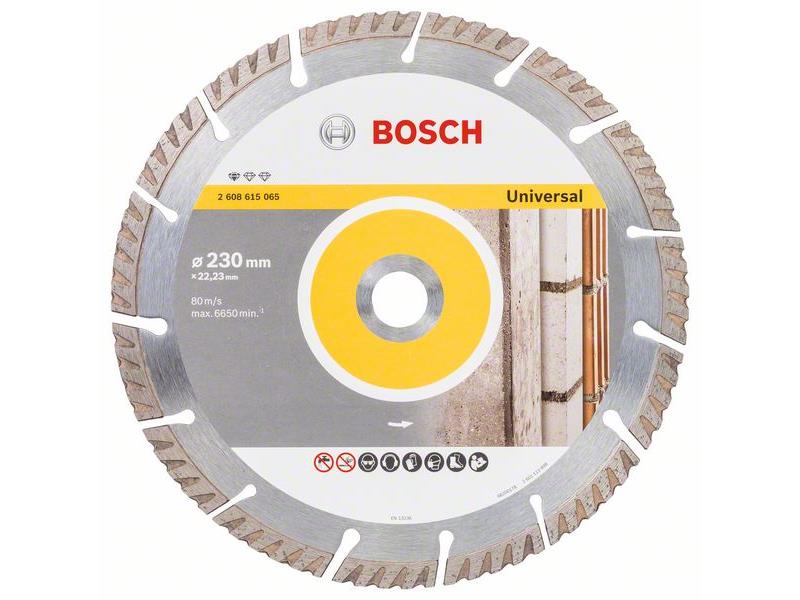 Diamantna rezalna plošča, Bosch Standard for Universal, Dimenzije: 230x22.23x2.6x10mm, 2608615065