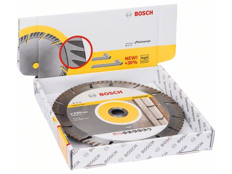 Diamantna rezalna plošča Bosch Standard for Universal, Pakiranje: 10kos, Dimenzije: 230x22.23x2.6x10mm, 2608615066