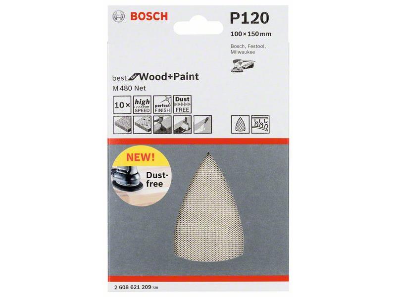 Brusilni list Bosch, Dimenzije: 100x150 mm, Zrnatost: 120, 2608621209