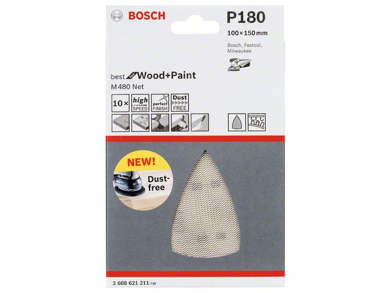 Brusilni list Bosch, Dimenzije: 100x150 mm, Zrnatost: 180, 2608621211