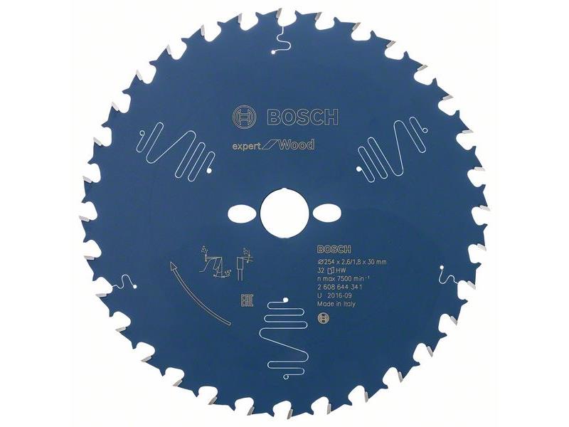 List za namizno krožno žago Bosch EX WO T, Dimenzije: 254x30mm, Zob: 32, 2608644341