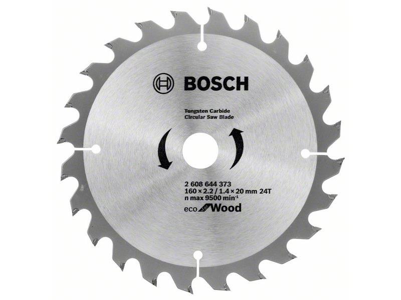 List za krožno žago Bosch Eco for Wood, Dimenzije: 160x2,2/1,4x20mm, Zob: 24, 2608644373