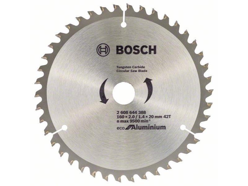 List za krožno žago Bosch Eco for Aluminium, Dimenzije: 160x20x2mm, Zob: 42, 2608644388