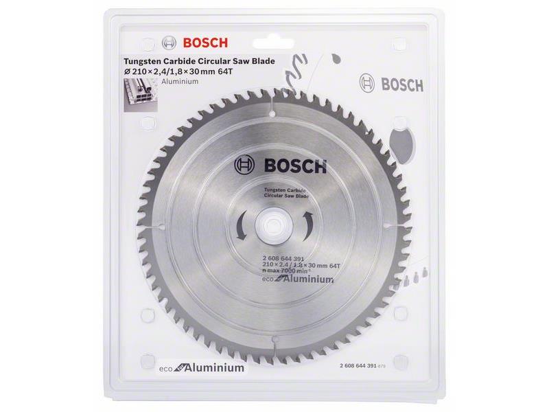 List za krožno žago Bosch Eco for Aluminium, Dimenzije: 210x2,4/1,8x30mm, Zob: 64, 2608644391