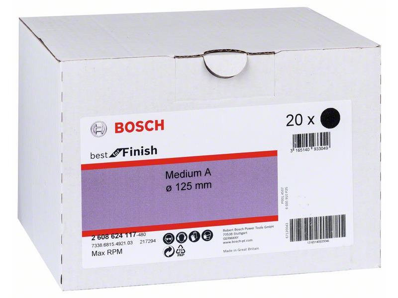 Flis Bosch, srednja zrnatost Medium A, plošča 125mm, 2608624117