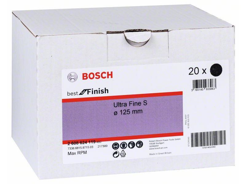 Flis Bosch, posebej fina zrnatost Ultra fine S, plošča 125mm, 2608624119