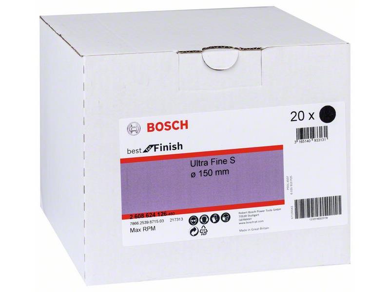 Flis Bosch, zelo fina zrnatost Ultra fine S, plošča 150mm, 2608624126