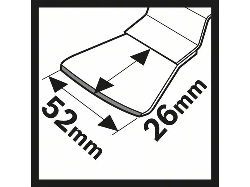 HCS lopatica Bosch, ATZ 52 SC, Pakiranje: 10 kosov, Dimenzije: 52x26mm , 2608664487